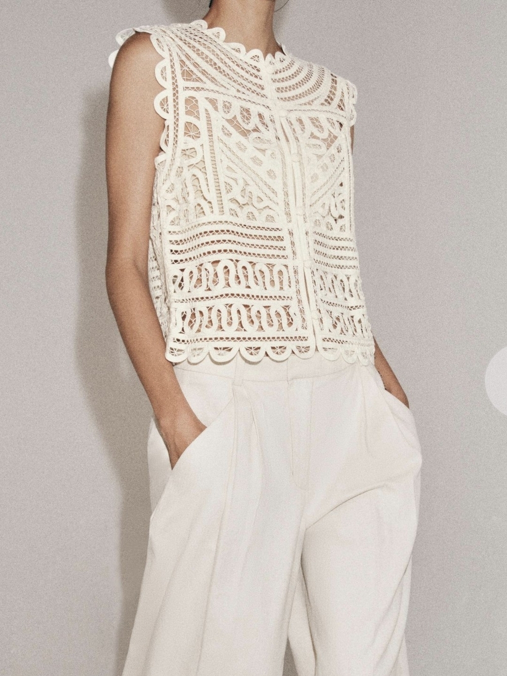 ZARA CROCHET BLOUSE(M)